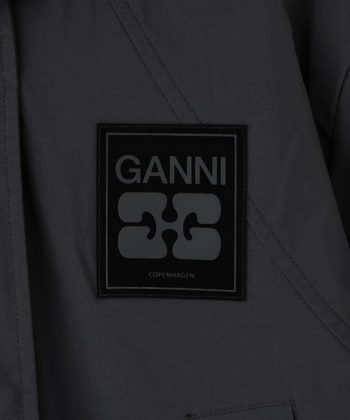 GANNI(ガニー)の「【GANNI(ガニー)】Ripstop Tri-Layer Parka Coat(モッズコート・レディース・ブラック/ブルー系その他・36)」の9枚目の写真