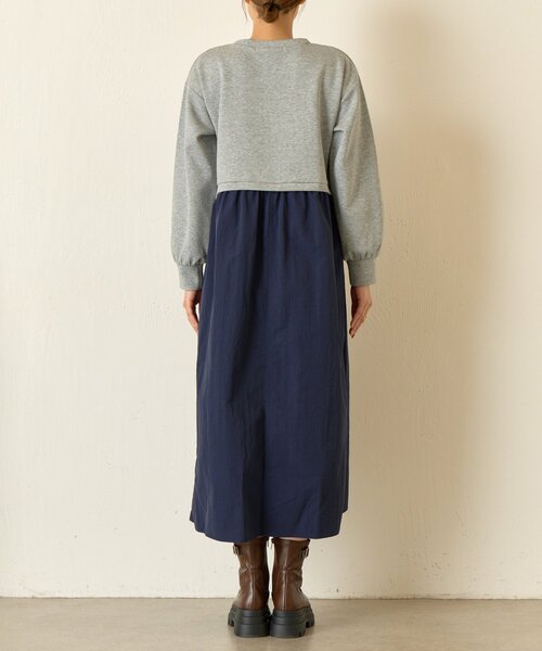 Jena espace merveilleux（ジェナ　エスパスメルヴェイユ）の「【1枚で決まる】レイヤード風ナイロンワンピース（ワンピース・レディース・アイボリー/グレー/ネイビー・FREE）」の19枚目の写真