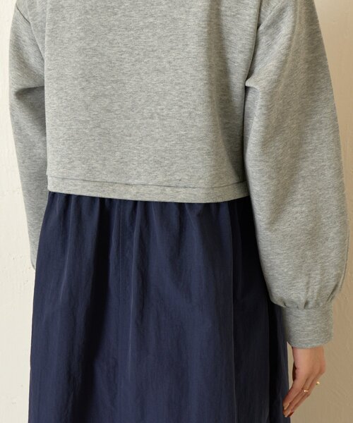 Jena espace merveilleux（ジェナ　エスパスメルヴェイユ）の「【1枚で決まる】レイヤード風ナイロンワンピース（ワンピース・レディース・アイボリー/グレー/ネイビー・FREE）」の16枚目の写真