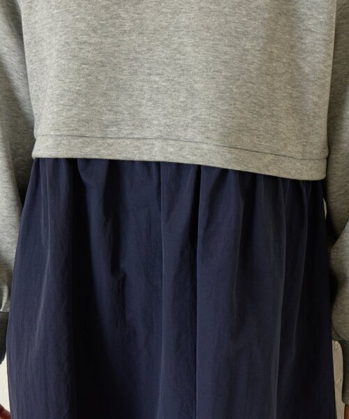 Jena espace merveilleux（ジェナ　エスパスメルヴェイユ）の「【1枚で決まる】レイヤード風ナイロンワンピース（ワンピース・レディース・アイボリー/グレー/ネイビー・FREE）」の12枚目の写真