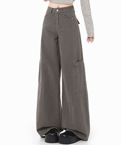 urge:(アージコロン )の「【URGE:】ワイド カーゴ パンツ(カーゴパンツ・レディース・グレー・SMALL/MEDIUM/LARGE/X-LARGE)」の5枚目の写真