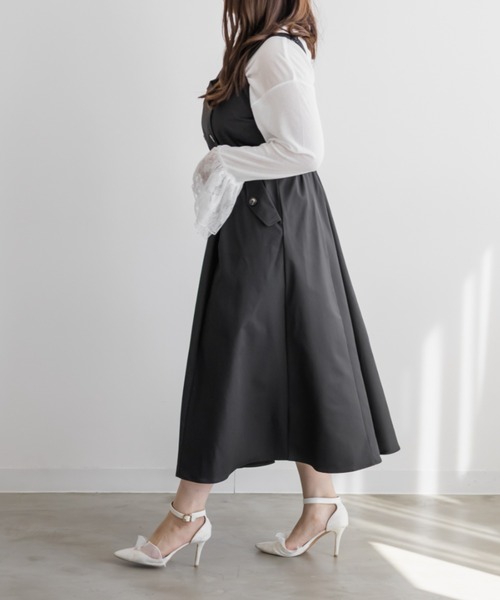 CLETTE(クレット)の「CLETTEオリジナルトレンチデザインワンピース(ワンピース・レディース・ブラック/ブラウン/ベージュ・LL/3L/4L)」の5枚目の写真