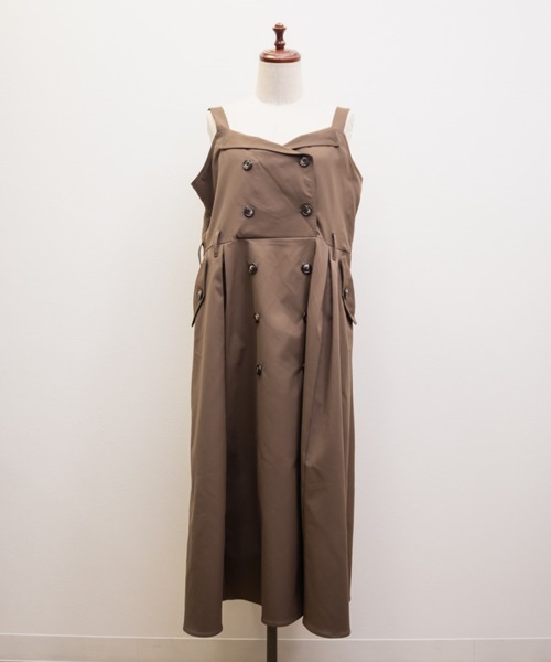 CLETTE(クレット)の「CLETTEオリジナルトレンチデザインワンピース(ワンピース・レディース・ブラック/ブラウン/ベージュ・LL/3L/4L)」の20枚目の写真