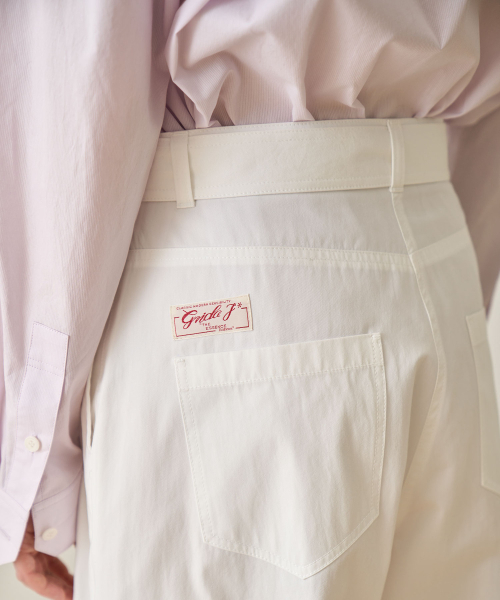 GRIDAJ(クリダジェイ)の「コットンバイオウォッシングベルト付きツーピンタックパンツ_ホワイト(その他パンツ・レディース・ホワイト・SMALL/MEDIUM)」の7枚目の写真