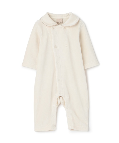 petit main（プティマイン）の「ダブルボタン衿つきカバーオール（ロンパース・キッズ・アイボリー/ピンク/ネイビー・80ｃｍ/70cm）」の2枚目の写真