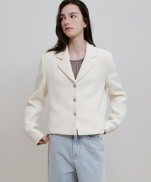 Besette tweed jacket (ivory)