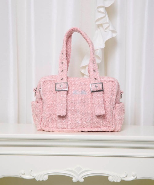 FickleBebe(フィクルベベ)の「ミニツイードショルダー(ショルダーバッグ・レディース・グレー/ブラック/ピンク/サックスブルー/ホワイト/パープル・FREE)」の21枚目の写真