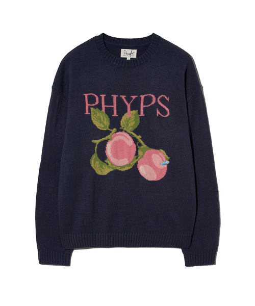 PHYSICAL DEPARTMENT(フィジカル デパートメント)の「ピーチインタシャニット_ネイビー(ニット/セーター・レディース・その他・SMALL/MEDIUM/LARGE/X-LARGE)」の5枚目の写真
