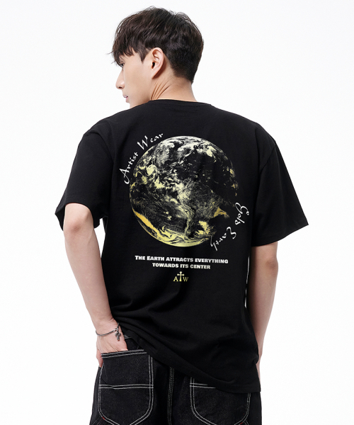ARTISTWEAR（アーティストウェア）の「[ATW] ゴールデンアース 半袖Tシャツ（Tシャツ/カットソー・レディース・ブラック・SMALL/MEDIUM/LARGE/X-LARGE/XX-LARGE/XXXX-LARGE）」の7枚目の写真