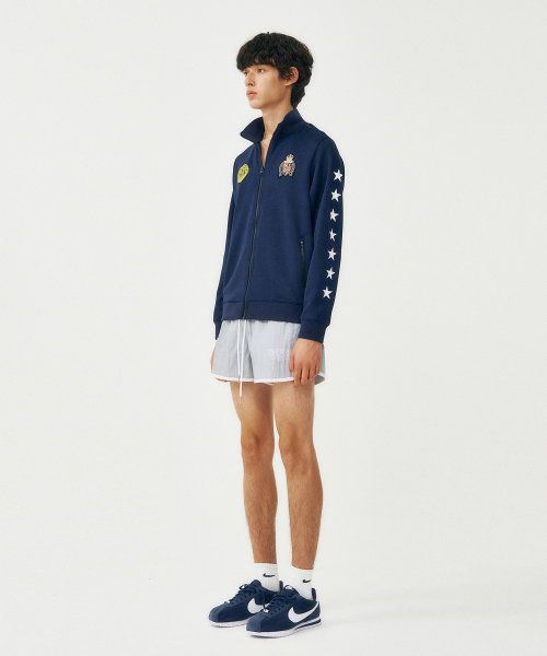 FROM ARLES(フロムアルル)の「90Sビンテージジャージジャケット / ネイビー(ナイロンジャケット・メンズ・ネイビー・LARGE/MEDIUM)」の3枚目の写真