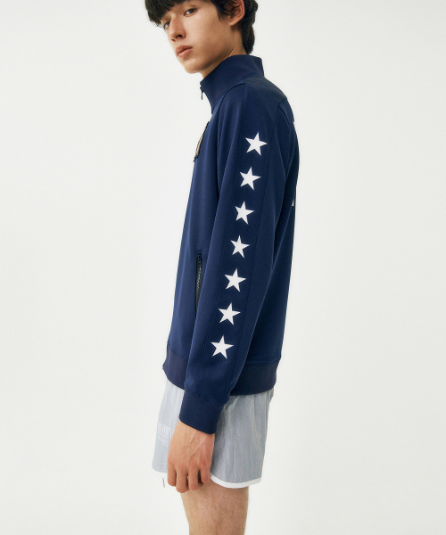 FROM ARLES(フロムアルル)の「90Sビンテージジャージジャケット / ネイビー(ナイロンジャケット・メンズ・ネイビー・LARGE/MEDIUM)」の7枚目の写真