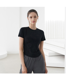 SWT25029-01 リアルフレッシュスリムラインTシャツ ブラック