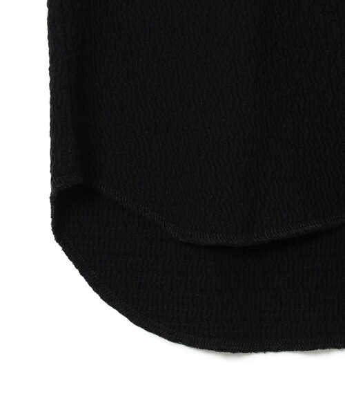 BEAMS BOY（ビームスボーイ）の「ジャカード フリルギャザー ショートスリーブ（Tシャツ/カットソー・レディース・ブラック/ブルー系その他/オフホワイト・1/2）」の7枚目の写真