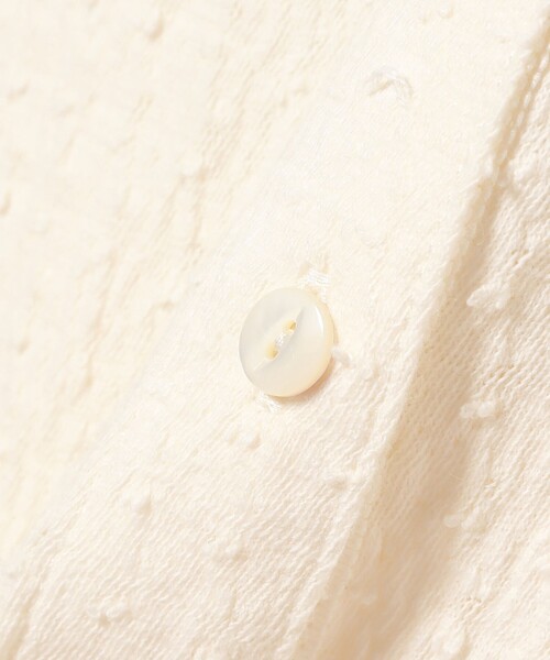 BEAMS BOY（ビームスボーイ）の「ジャカード フリルギャザー ショートスリーブ（Tシャツ/カットソー・レディース・ブラック/ブルー系その他/オフホワイト・1/2）」の17枚目の写真