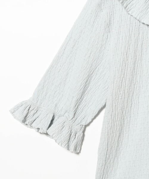 BEAMS BOY（ビームスボーイ）の「ジャカード フリルギャザー ショートスリーブ（Tシャツ/カットソー・レディース・ブラック/ブルー系その他/オフホワイト・1/2）」の20枚目の写真