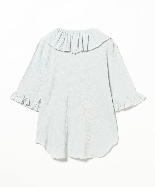 BEAMS BOY（ビームスボーイ）の「ジャカード フリルギャザー ショートスリーブ（Tシャツ/カットソー・レディース・ブラック/ブルー系その他/オフホワイト・1/2）」の22枚目の写真