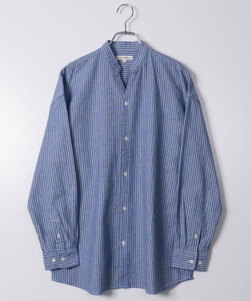 JOHN'S CLOSET（ジョンズクローゼット）の「【a】リラックスフィット スキッパーパナマシャツ（シャツ/ブラウス・メンズ・ネイビー/ブルー/ホワイト/ブラック/ミント/ベージュ/ピンク/ネイビー系1/ホワイト系その他・LARGE/MEDIUM）」の8枚目の写真