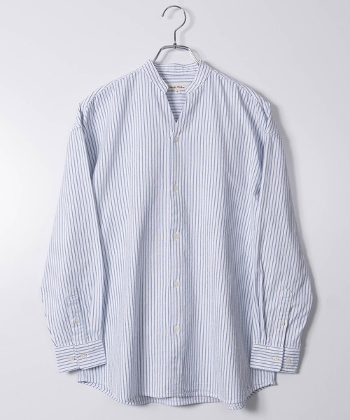 JOHN'S CLOSET（ジョンズクローゼット）の「【a】リラックスフィット スキッパーパナマシャツ（シャツ/ブラウス・メンズ・ネイビー/ブルー/ホワイト/ブラック/ミント/ベージュ/ピンク/ネイビー系1/ホワイト系その他・LARGE/MEDIUM）」の2枚目の写真