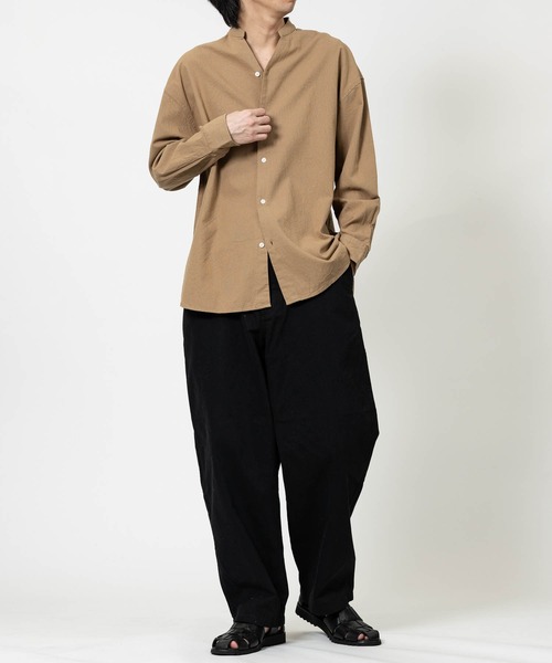 JOHN'S CLOSET（ジョンズクローゼット）の「【a】リラックスフィット スキッパーパナマシャツ（シャツ/ブラウス・メンズ・ネイビー/ブルー/ホワイト/ブラック/ミント/ベージュ/ピンク/ネイビー系1/ホワイト系その他・LARGE/MEDIUM）」の12枚目の写真