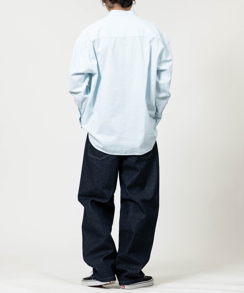 JOHN'S CLOSET（ジョンズクローゼット）の「【a】リラックスフィット スキッパーパナマシャツ（シャツ/ブラウス・メンズ・ネイビー/ブルー/ホワイト/ブラック/ミント/ベージュ/ピンク/ネイビー系1/ホワイト系その他・LARGE/MEDIUM）」の20枚目の写真