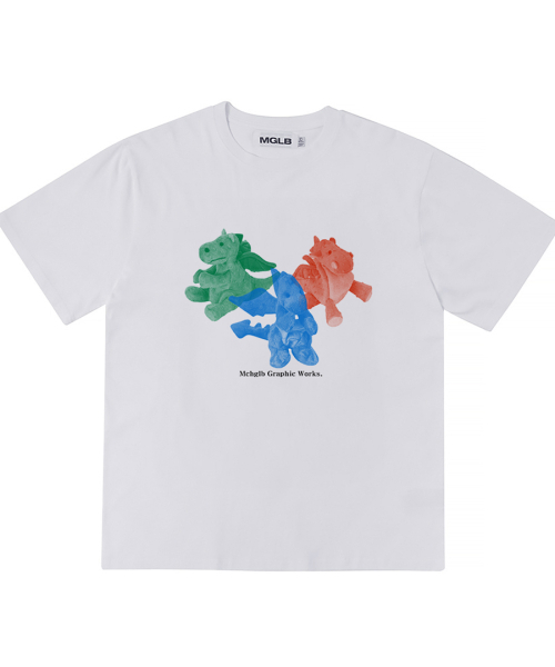 MATCHGLOBE(マッチグローブ)の「スリードラゴンオーバーフィットティー(ホワイト)(Tシャツ/カットソー・レディース・その他・FREE)」の3枚目の写真
