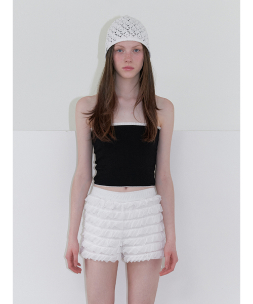 KINDABABY(カインダベイビー)の「mellow tube top - black(Tシャツ/カットソー・レディース・ブラック・FREE)」の1枚目の写真