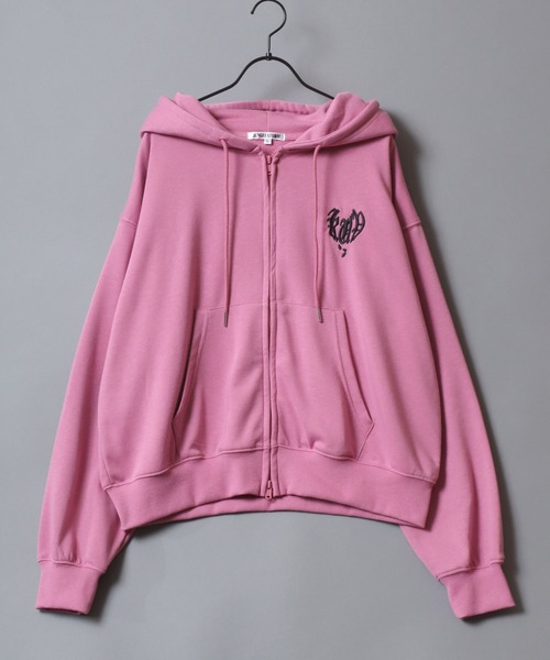 セール】Heart Logo Grunge Style Sweat Hoodie/ハートロゴ グランジ