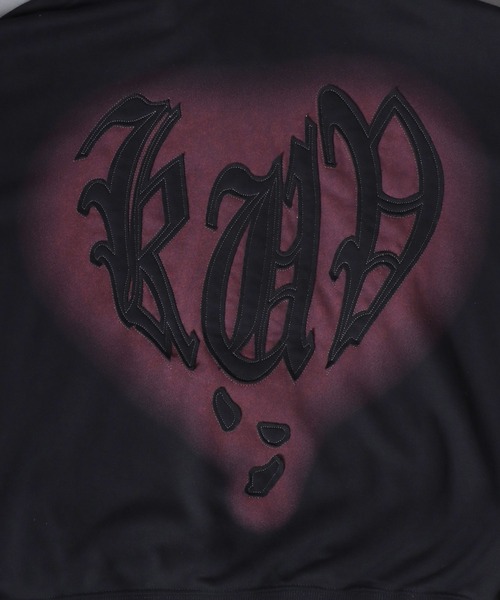 SITRY（シトリー）の「Heart Logo Grunge Style Sweat Hoodie/ハートロゴ グランジ ヴィンテージライク オーバーサイズ ショート丈 ダブルジップ 裏毛 フルジップパーカー フーディー パーカー スウェット レディース メンズ（パーカー・メンズ・ライトグレー/ブラック/ピンク・L/M）」の7枚目の写真