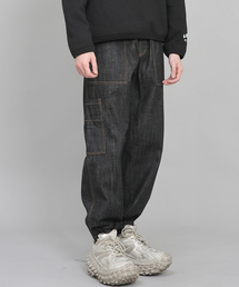SAINTCREW（セントクルー）の「ツーレイヤーワイドカーゴジョガーパンツ W2-308J ブラックデニム（デニムパンツ）」