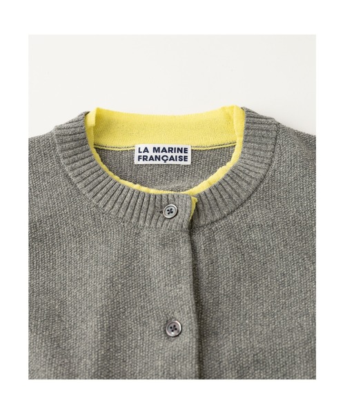 LA MARINE FRANCAISE(マリン フランセーズ)の「バイカラーカノコ編みカーディガン(カーディガン/ボレロ・レディース・オフホワイト/グレー/ネイビー・FREE)」の14枚目の写真