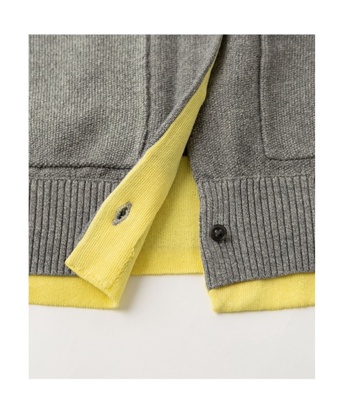 LA MARINE FRANCAISE(マリン フランセーズ)の「バイカラーカノコ編みカーディガン(カーディガン/ボレロ・レディース・オフホワイト/グレー/ネイビー・FREE)」の16枚目の写真