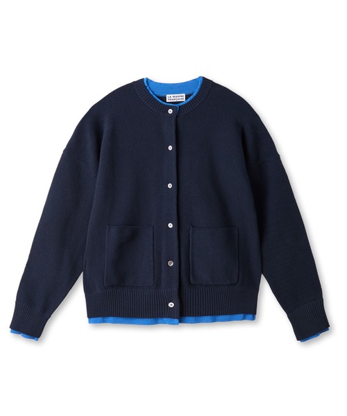 LA MARINE FRANCAISE(マリン フランセーズ)の「バイカラーカノコ編みカーディガン(カーディガン/ボレロ・レディース・オフホワイト/グレー/ネイビー・FREE)」の10枚目の写真