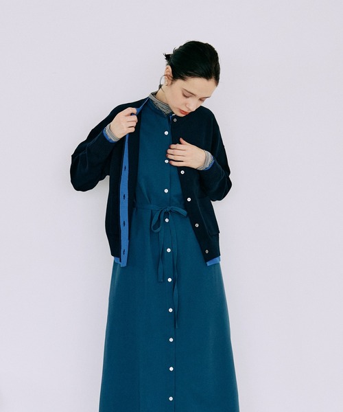 LA MARINE FRANCAISE(マリン フランセーズ)の「バイカラーカノコ編みカーディガン(カーディガン/ボレロ・レディース・オフホワイト/グレー/ネイビー・FREE)」の7枚目の写真