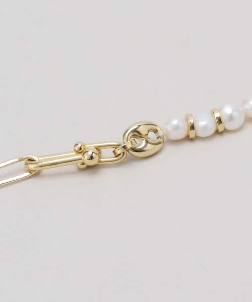 Spick & Span（スピックアンドスパン）の「EO / イオ Pearl & PC ロングネックレス（ネックレス・レディース・ゴールド・FREE）」の6枚目の写真