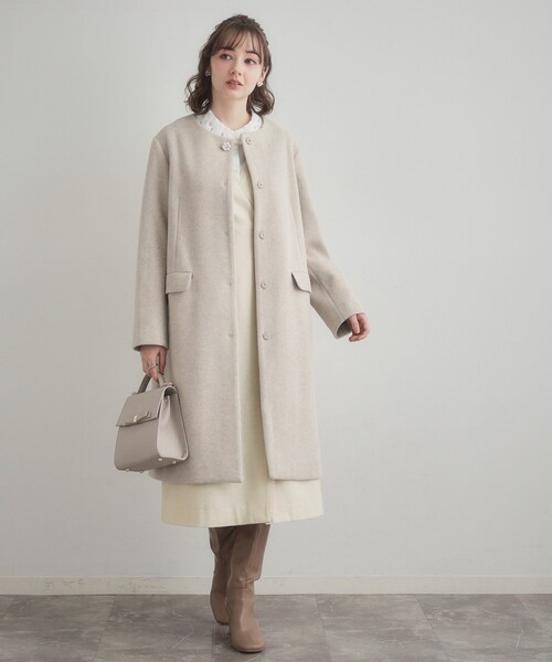 couture brooch（クチュールブローチ）の「【ハレの日・通勤】フリンジツイードジャンスカ（スカート・レディース・グレー/ブラック/アイボリー・42/40/38/36）」の7枚目の写真