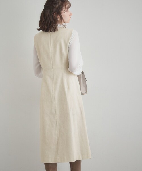 couture brooch（クチュールブローチ）の「【ハレの日・通勤】フリンジツイードジャンスカ（スカート・レディース・グレー/ブラック/アイボリー・42/40/38/36）」の8枚目の写真