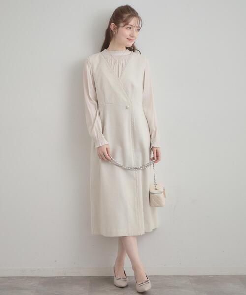 couture brooch（クチュールブローチ）の「【ハレの日・通勤】フリンジツイードジャンスカ（スカート・レディース・グレー/ブラック/アイボリー・42/40/38/36）」の9枚目の写真