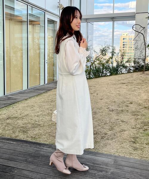 couture brooch（クチュールブローチ）の「【ハレの日・通勤】フリンジツイードジャンスカ（スカート・レディース・グレー/ブラック/アイボリー・42/40/38/36）」の14枚目の写真