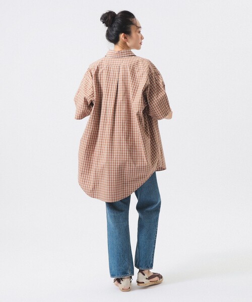BEAMS BOY(ビームスボーイ)の「ボーイ チェック ビッグ ボタンダウン シャツ(シャツ/ブラウス・レディース・チャコールグレー/ネイビー/ブラウン・ONE SIZE)」の8枚目の写真