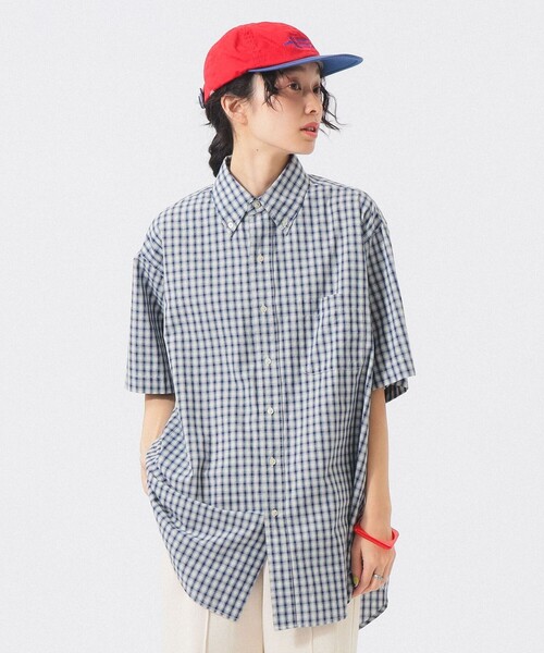 BEAMS BOY(ビームスボーイ)の「ボーイ チェック ビッグ ボタンダウン シャツ(シャツ/ブラウス・レディース・チャコールグレー/ネイビー/ブラウン・ONE SIZE)」の14枚目の写真