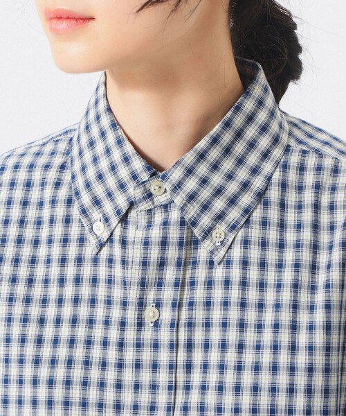 BEAMS BOY(ビームスボーイ)の「ボーイ チェック ビッグ ボタンダウン シャツ(シャツ/ブラウス・レディース・チャコールグレー/ネイビー/ブラウン・ONE SIZE)」の18枚目の写真