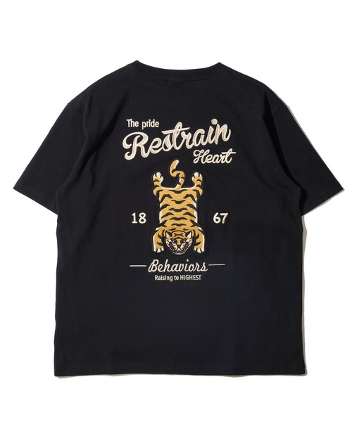 POWER TO THE PEOPLE(パワートゥーザピープル)の「【POWER TO THE PEOPLE】トラ刺繍クルーネックTシャツ(Tシャツ/カットソー・レディース・ブラウン/ブラック/チャコールグレー/オフホワイト・MEDIUM/X-LARGE/LARGE)」の8枚目の写真