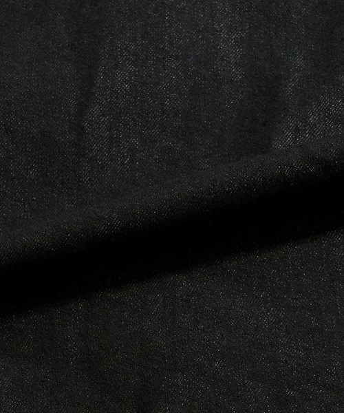 Starting Over(スターティングオーバー)の「double zip collar PUleather short length twill/denim blouson /ダブルジップ エリ PU レザー ショートレングス ツイル/デニムブルゾン 短丈/ハリントンジャケット(ブルゾン・メンズ・ブラック/ブラック系その他・M/L)」の5枚目の写真