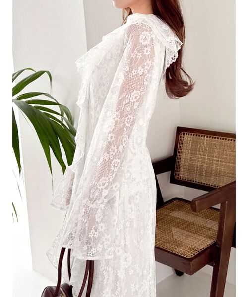 dazzlin(ダズリン)の「レースガウンワンピース(ワンピース・レディース・オフホワイト/ブルー・SMALL/MEDIUM)」の10枚目の写真