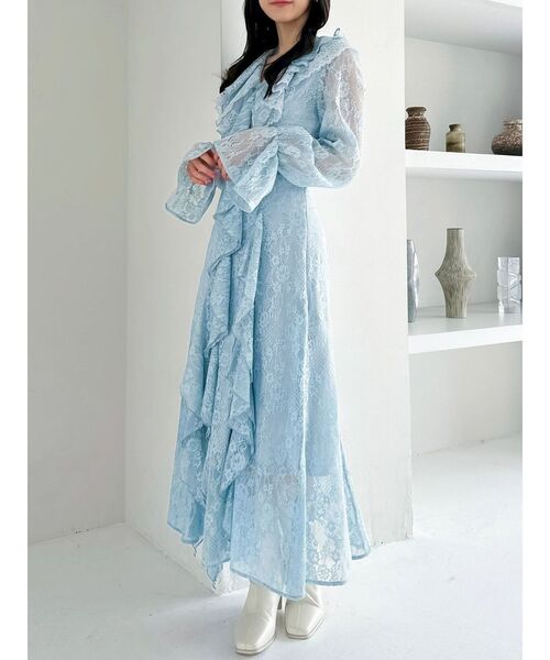 dazzlin(ダズリン)の「レースガウンワンピース(ワンピース・レディース・オフホワイト/ブルー・SMALL/MEDIUM)」の12枚目の写真