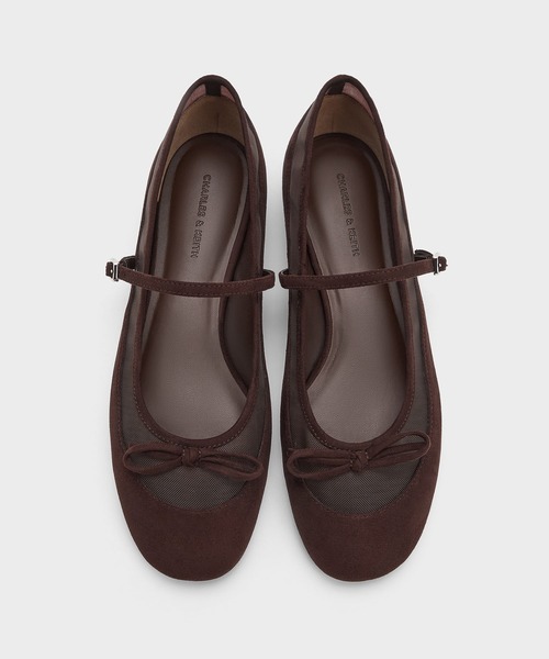 CHARLES & KEITH(チャールズ & キース)の「Mulligan マリガン フォースエードメッシュメリージェーン(パンプス・レディース・ベビーピンク/ブラウン系その他7/ブラック系その他2・22.5cm/25.5cm/25cm/24.5cm/23.5cm/23cm)」の4枚目の写真