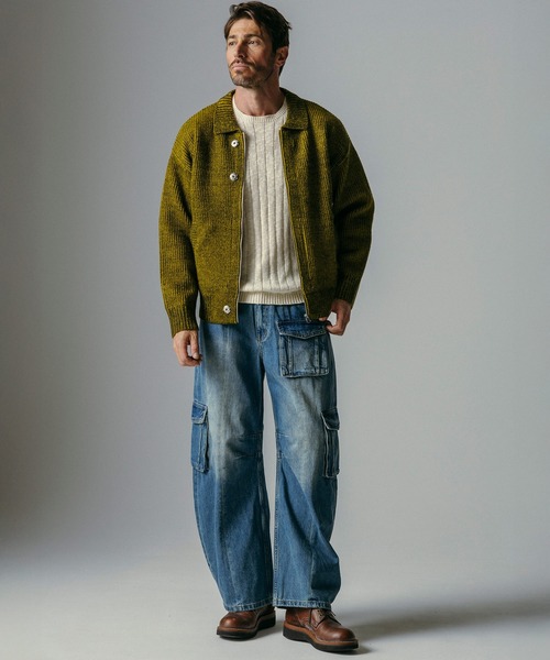 CIRCLEE(サークリー)の「CIRCLEE(サークリー)カーゴバルーン コットンデニムワイドパンツ(デニムパンツ・メンズ・インディゴブルー・M)」の15枚目の写真