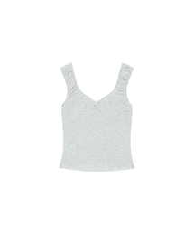 Frill lace cap sleeve - gray