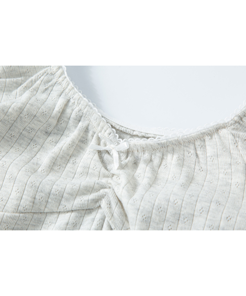 SALAD BAGUNI（サラダバグニ）の「Frill lace cap sleeve - gray（Tシャツ/カットソー・レディース・その他・FREE）」の4枚目の写真