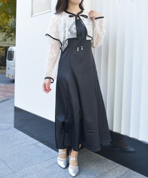 axes femme | レースケープキャミドレス(ワンピース)